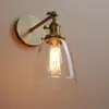 Exclusivo transfronterizo para lámpara de pared estilo industrial retro americano para sala de estar, estudio, dormitorio, pasillo, pantalla de cristal, 110v