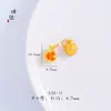 Accesorios DIY de color fuerte resistente al desvanecimiento a largo plazo, oro antiguo, cadena para clavícula con colgante de durián imitación oro, joyería para mujer