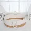 Cesta de Mano Portátil para Bebé Nuevo Transfronterizo con Almohadilla Impermeable Estampada Mesa Cambiadora de Pañales para Bebé con Doble Asa Cesta para Dormir de Cuerda de Algodón