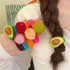 Nueva Diadema Colorida de Primavera y Verano, Diadema de Frutas Linda, Bola Elástica Alta para Coleta, Anillo de Toalla para el Cabello No Dañino, Accesorio para el Cabello