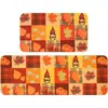 Felpudo Decorativo Navideño Transfronterizo Alfombra Larga de Cocina Absorbente de Aceite Felpudo Antideslizante Resistente a la Suciedad para Puerta para Pelo