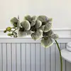 Flor Artificial Phalaenopsis de Alta Qualidade Cor de Tinta a Óleo 7 Cabeças Silicone Algodão Orquídea Galho Longo Flores Artificiais Ornamentos Decoração de Mesa Flores