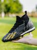 Sapatos de futebol de cano alto transfronteiriços tf unhas quebradas gramado artificial homens e mulheres crianças adolescentes estudantes pés de couro campus sapatos de treinamento