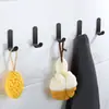 Gancho de Aluminio Espacial, Adhesivo Fuerte, Gancho de Pared sin Taladro para Ropa y Sombreros, Colgador de Pared para Baño y Cocina, Gancho para Toallero