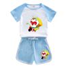 Ropa para niños de dibujos animados del Rey Mono traje de manga corta para niños verano 2022 nuevo conjunto de dos piezas fino de moda para niños
