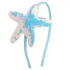 Novo grampo de cabelo infantil tiara de estrela de mar linda doce adorno de cabeça presente de princesa formato de estrela de mar tiara criativa suprimento