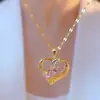 TikTok Colar Explosivo Rosa de Amor Feminino Moda Temperamento Luxo Leve Design de Nicho Corrente para Clavícula de Alta Qualidade Atacado