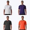 2026 Camiseta Leve Masculina Solta Primavera e Verão Esportiva Secagem Rápida Manga Curta Corrida Sem Costura Roupa de Secagem Rápida Transfronteiriça Tamanho EUA