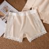 2025 Nuevos Calzoncillos tipo Boxer de Encaje Sexy de Algodón Puro para Mujer, Pantalones Cortos de Seguridad y Ropa Interior Dos en Uno