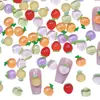 Verano Transparente Fruta Artificial Dibujos Animados Decoraciones para Uñas Resina DIY Accesorios Pequeños Pegamento en Crema Pinzas para el Cabello Decoraciones para Uñas