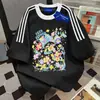 Camiseta de Manga Corta 100% Algodón Puro Fresca con Dibujos de Dopamina y Tres Rayas para Hombre y Mujer, Verano Holgada Adelgazante Cuello Redondo
