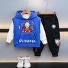 Ropa Ultraman para niños, traje de primavera 2025, nueva moda, ropa infantil fresca de primavera y otoño, conjunto deportivo de tres piezas para niños.