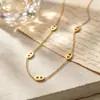 Colar de aço de titânio ultra longo com nariz de porco de camada dupla de luxo leve feminino simples de alta qualidade multicamadas empilhadas corrente de lã sem desbotamento