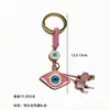 Colgante de Serie Ojo de Diablo Transfronterizo Europeo y Americano Colgante de Llavero de Joyería de Animales Ojo de Hueso con Goteo de Aceite Accesorios de Aleación para Mujeres