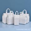 Bolsa de Mano Pre-Hecha de Tela No Tejida para Llevar, Bolsa de Aislamiento para Catering Empaquetado, Bolsa para Pastel Horneado Té con Leche con Impresión de Logotipo