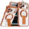 Adequado para iPhone 18 Promax, Capa de Celular Anti-Queda com Suporte Invisível, Capa Protetora de Carregamento Magnético para Apple 17