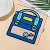 Bolsa de Plástico Portátil Auto-Sellante Estilo Dibujos Animados con Forma de Mochila 3D Bidimensional, Bolsa Sellada Transparente, Bolsa para Dulces