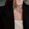 Estilo coreano ins elegante colar de pérolas incrustadas de diamantes design de moda pingente de corrente de clavícula colar personalizado para mulheres