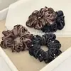 Goma para el pelo de terciopelo con lunares retro estilo coreano, simple, elegante, para el pelo, perezosa, versátil, flor en el pelo, alta elasticidad para mujeres
