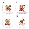 Natal Kawaii Boneco de Neve Homem de Gengibre Adesivos Celebração de Feriado Porta Janela Decorações de Festa Filme Transparente Eletrostático