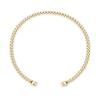 Pulseira Tendência Sólida de Prata S925 Banhada a Ouro 18K, Simples e Versátil, Empilhável, Argola Aberta com Moissanita Cor D para Mulheres