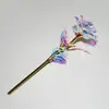 Flor de Rosa Dorada de Color Flor de Simulación Flor de Láser de Lámina de Oro Regalo para Esposa Día de San Valentín Navidad Regalo Pequeño