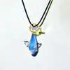 Anillo de Ballena Estrella de Vidrio Degradado Colgante DIY Colgante de Vidrio Hecho a Mano Collar Accesorios de Vidrio Transparente Degradado Regalo