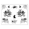 Pegatinas de tatuaje de araña de Halloween al por mayor transfronterizas, pegatinas de tatuaje temporal de araña realista de terror para fiestas