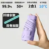 Sombrilla de Protección Solar con 40% de Descuento, Corta y Compacta de Solo 16 cm, Paraguas de Bolsillo Portátil, Protección UV, Paraguas Plegable Tipo Tarjeta para Hombres y Mujeres
