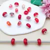 1 Pulsera Roja, Cuentas Separadas, Accesorios Hechos a Mano con Joyería de Cuentas, 15 Estilos Disponibles, Cuentas con Agujero Grande, Venta al por Mayor de Cuentas Sueltas