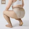 Meia-calça de Verão Fina Anti-Puxão Langsha Plus Size Feminina para Mulheres Plus Size, Collant Sexy Cor da Pele Extra Grande