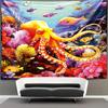 Tapiz Fluorescente Tela de Fondo Amazon Tela de Pared Transfronteriza Calavera Psodélica Hongo Tela Decorativa Tela Colgante Luminosa Tapiz