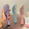 Mini Pente de Massagem Oco Novo para Meninas, Pente para Modelar Fofo, Cabelo Secagem Rápida e Liso, Sem Pente de Costelas, Macaron Estudante
