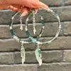 Pulseira Antiga Qingling de Bambu Ye Qi Pequeno Pingente Fresco de Bambu Ábaco Pulseira da Sorte Retro para Amigos Presente