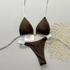 2026 Novo Biquíni Duas Peças Color Block Sexy Liso Estilo Europeu e Americano Venda por Atacado Estilo Férias na Praia para Mulheres