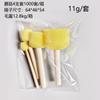 Cepillo de esponja para grafiti DIY para niños, cepillo de esponja, material de educación temprana para jardín de niños, mango de madera, cepillo de esponja redonda tipo hongo