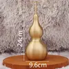 Adorno de Calabaza de Latón con Apertura de una Sola Hoja, Calabaza de Cobre Bagua con Hoja, Pieza de Decoración para el Hogar, Artículo Artesanal