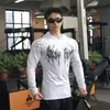 Mallas con Capucha Deportivas para Hombre, Fitness, Running, Estilo Gótico con Estampado, Secado Rápido, Modernas, Ajustadas, Manga Larga