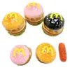 Acessórios de Resina de Mini Hambúrguer de Ovo 3D Cola de Creme Acessórios de Cabelo DIY Ornaments de Casa de Bonecas Sacola Surpresa Materiais para Chaveiro