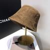 Sombrero de Pescador de Algodón Puro de Mezclilla Venta al por Mayor de Fábrica Sombrero de Cubo Versátil Estilo Coreano para Mujer Sombrero Plano Liso Casual para Salir Dropshipping