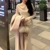 Camada Base para Máscara, Tricô Fino de Lã Ultrafina para Mulheres, Novo Estilo Outono e Inverno, Pode Ser Usado como Camada Interna Off-Shoulder