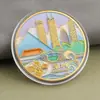 Monedas conmemorativas de ciudades, recuerdos turísticos, monedas coloridas en relieve con paisajes arquitectónicos de Beijing, Shanghái y Nanjing, monedas conmemorativas coleccionables