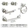 Porta Toallas de Acero Inoxidable de Primera Calidad con Ventosa, Barra Telescópica sin Taladro, Anillo para Toallas de Baño, Soporte para Papel de Cocina, Gancho con Ventosa