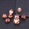 Cuentas Sueltas de Ágata Roja Natural del Tíbet, Cuentas Dzi Premium, Accesorios para Joyería DIY, Pulseras Tejidas a Mano, Collares, Cuentas Espaciadoras