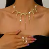 Joias Transfronteiriças Mais Vendidas Atacado Joias da Moda Festa Feminino Strass Conjunto de Colar e Brincos de Polvo Cool