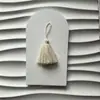 Borla Colgante de Hilo de Algodón Borla Creativa Accesorios para Mantel Almohada Borla Blanca Simple Borla Hecha a Mano