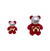 Natal Ano Novo Urso Vermelho Fofo Acessórios de Liga para Nail Art Borboleta Acessórios de Unha Vestíveis Atacado