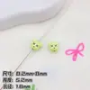 Cuentas de aleación con cabeza de oso violento pintada, cuentas espaciadoras de aleación de dibujos animados para DIY, para pulseras, collares, cadenas de teléfono y accesorios de ropa