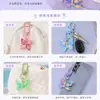 Llavero de resina de mariposa en colores candy con colgante de mariposa floral pintado, charm para bolso femenino, llavero de cuentas para DIY