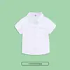 Camisa Blanca de Manga Corta para Niños 100% Algodón Camisa Blanca de Manga Corta Fina de Verano para Niños Ropa de Rendimiento Camisa de Niño